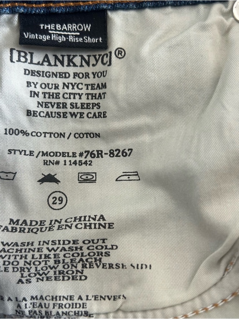 Blank NYC Distressed Dark Blue Denim Jean Shorts - Picture 4 of 4